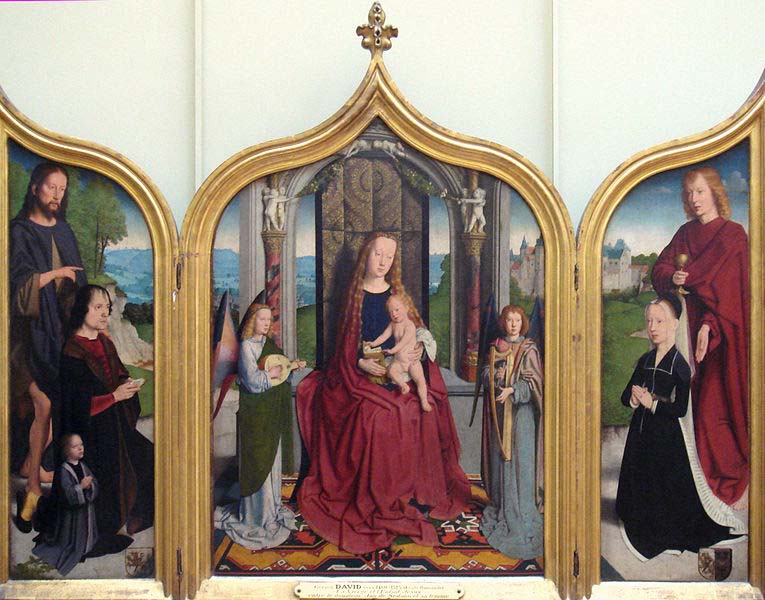 Gerard David Triptych of the Sedano Family